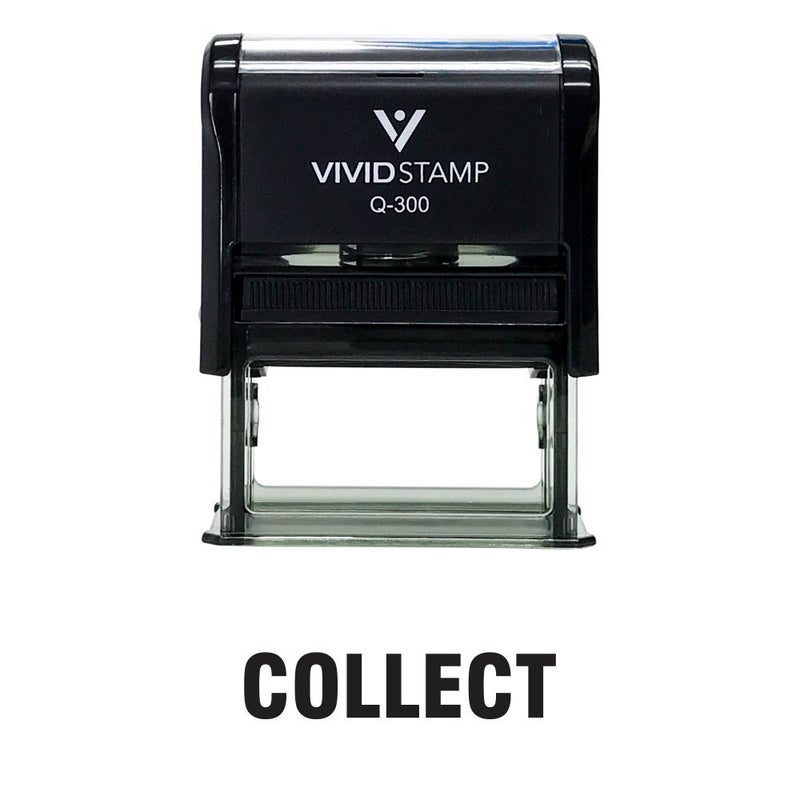 Vivid Stamp Collect Self Inking Rubber Stamp (Red Ink) - Large - Image 1